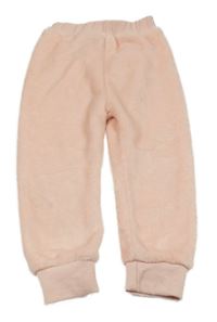 Broskvové chlupaté kalhoty 