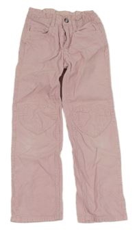 Světlerůžové manšestrové kalhoty H&M
