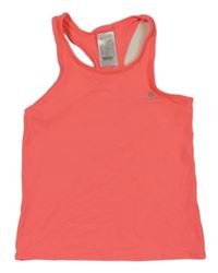 Neonově růžový sportovní top s potiskem Decathlon