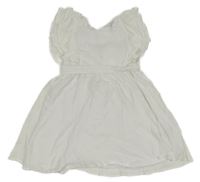 Bílé lehké šaty s páskem So Cute