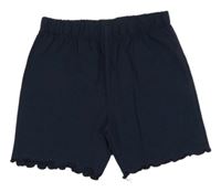 Tmavomodré bavlněné kraťasy s kroucenými lemy Topomini