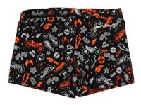 Černé nohavičkové plavky s obrázky Nabaiji