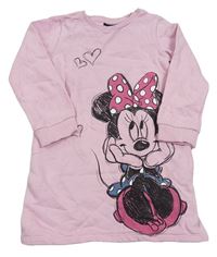 Světlerůžové teplákové šaty s Minnie zn. Disney