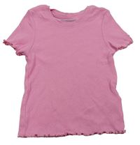 Růžové žebrované crop tričko PRIMARK