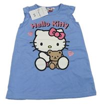 Modrá noční košile s Kitty a volánky Sanrio