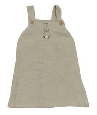 Světlebéžové pletené šaty s králíčkem - Peter Rabbit zn. Mothercare