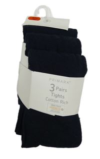 Nové - 3x - Tmavomodré punčocháče PRIMARK