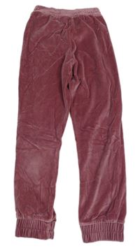 Starorůžové plyšové tepláky Nutmeg