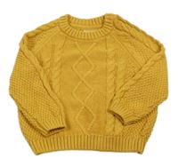 Okrový vzorovaný svetr zn. so cute