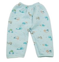 Světlemodré vyteplené tepláky se zvířátky