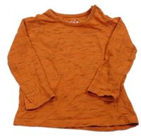 Oranžovo-černé melírované triko F&F