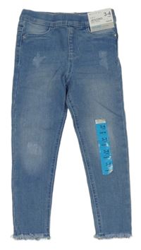 Nové - modré riflové džegíny ošoupaného vzhledu Denim Co.