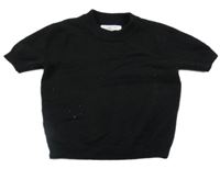 Černý chlupatý crop svetr ZARA