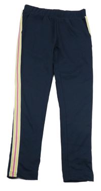 Tmavomodré chino tregínové kalhoty s pruhy GIRLS