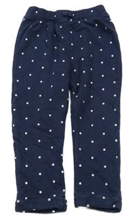 Tmavomodré puntíkaté tepláky s mašličkou George