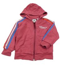 Světlevínová propínací mikina s kapucí Adidas