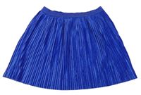 Safírová plisovaná sametová sukně se třpytivým pasem M&S