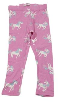 Růžové legíny s jednorožci sinsay