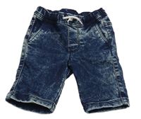 Tmavomodré plísňové teplákové riflové kraťasy Kiki&Koko