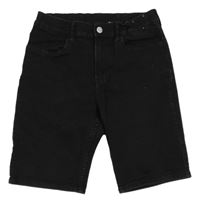 Černé slim fit teplákové riflové kraťasy H&M