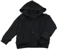 Černá propínací mikina s kapucí Matalan