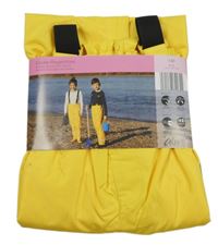 Nové - žluté šusťákové nepromokavé laclové podšité kalhoty Alive