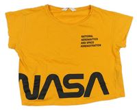 Oranžové crop tričko NASA H&M