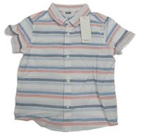 Bílo-modro-růžová pruhovaná košile zn. M&Co.
