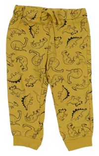 Hořčicové tepláky s dinosaury