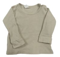 Béžové žebrované triko zn. H&M
