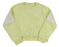 Žluto-bílá crop mikina se srdcem M&S