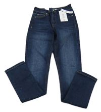 Nové - Tmavomodré high waist skinny rifle