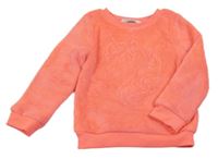 Neonově růžová chlupatá mikina s 3D jednorožcem H&M