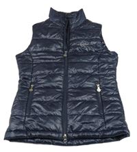 Tmavomodrá šusťáková zateplená vesta