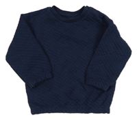 Tmavomodrá prošívaná mikina F&F