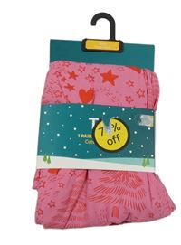 Nové - Tmavorůžové legíny se srdíčky a hvězdami Tu