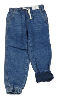 Nové - Modré podšité cuff jogger rifle H&M
