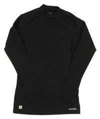 Černé sportovní funkční triko Kipsta