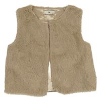 Hnědá kožešinová podšitá vesta C&A