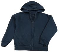 Tmavomodrá propínací mikina s kapucí Primark