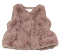 Starorůžová kožešinová podšitá vesta Matalan