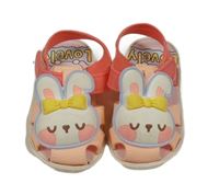 Růžovo-korálové sandály s králíkem vel. 21