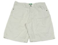 Bílé plátěné kraťasy Benetton