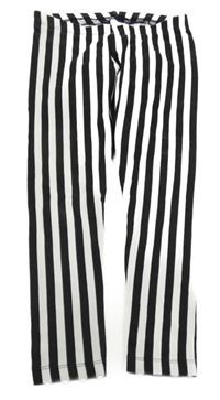 Černo-bílé pruhované legíny C&A