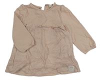 Starorůžové teplákové šaty s volánem Topomini