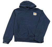 Tmavomodrá mikina s logem a kapucí Ellesse