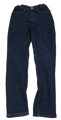 Tmavomodré slim fit rifle H&M