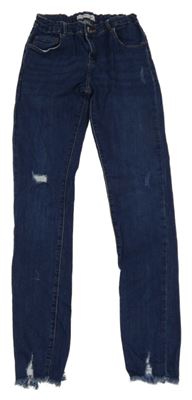 Tmavomodré skinny rifle s prošoupáním Tiffosi