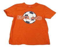 Červené tričko s fotbalovým míčem - England Primark