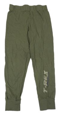 Khaki pyžamové kalhoty s nápisem Dunnes